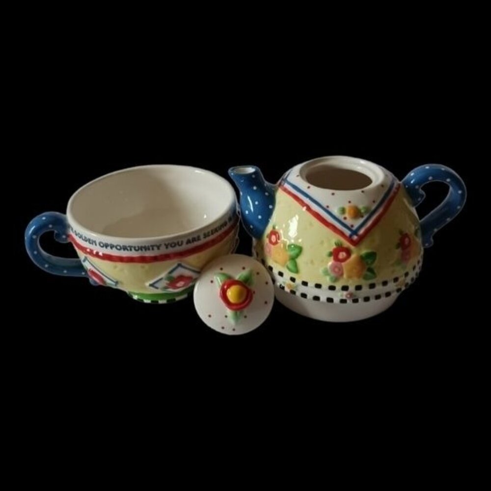 Michel & company teacup & pot combination multicolor - Picture 8 of 11